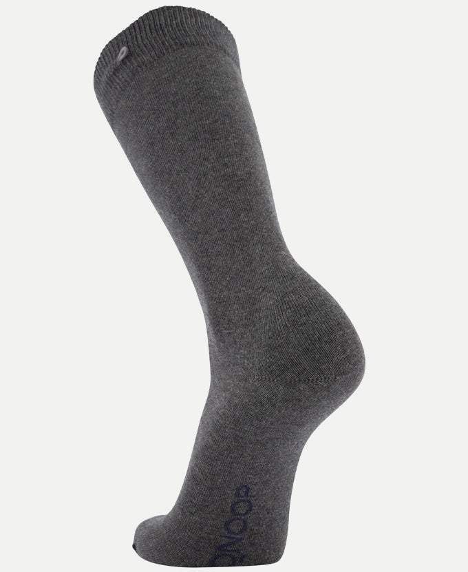8 Pack Bundle - Longer Solid Socks - New York - Dark Grey - QNOOP