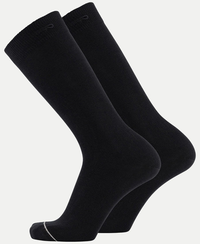Longer Solid Socks - New York - Black - QNOOP