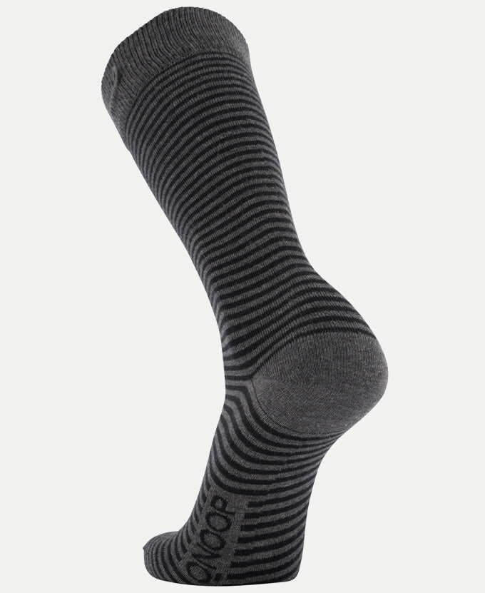 4 Pack Bundle - Longer Solid Socks - Paris - Stripes Black - QNOOP