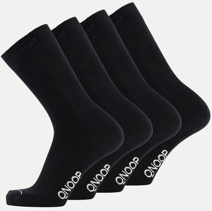 4 Pack Bundle - Solid Socks-Black - QNOOP