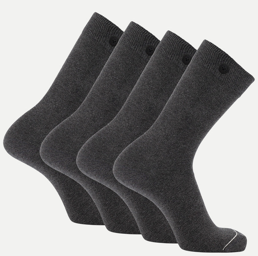 4 Pack Bundle - Solid Socks-Dark Grey - QNOOP
