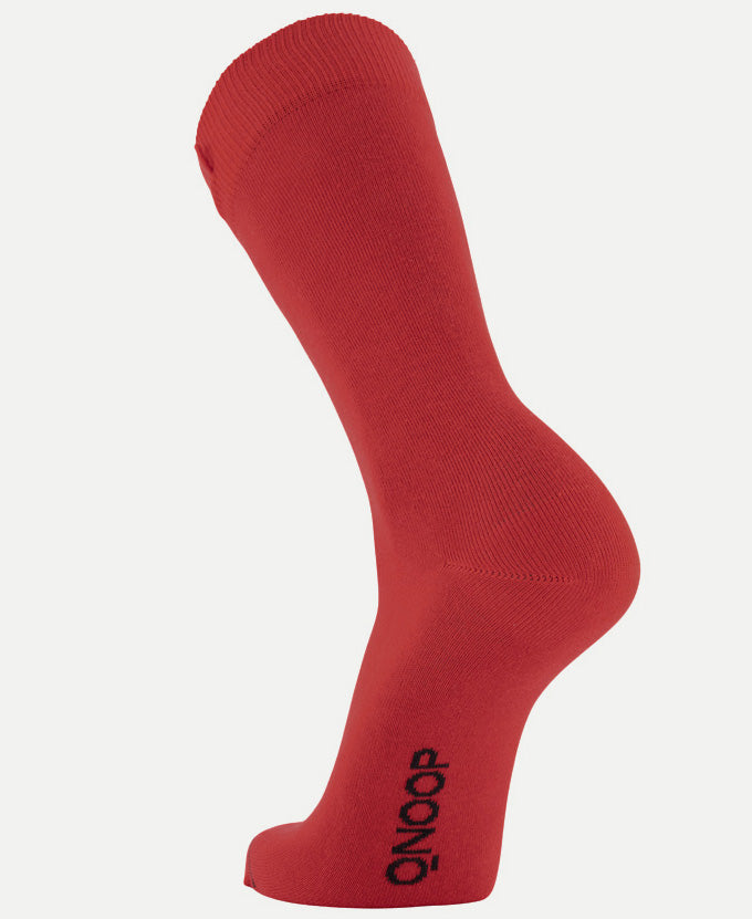 4 Pack Bundle - Solid Socks - Red - QNOOP